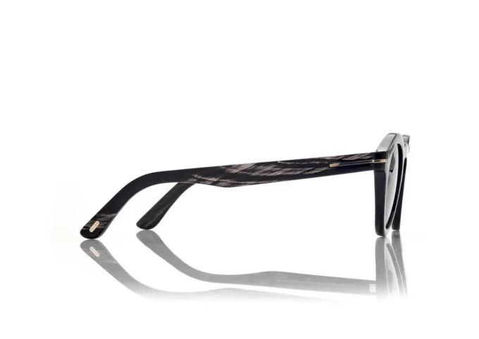 Runde Horn-Sonnenbrille