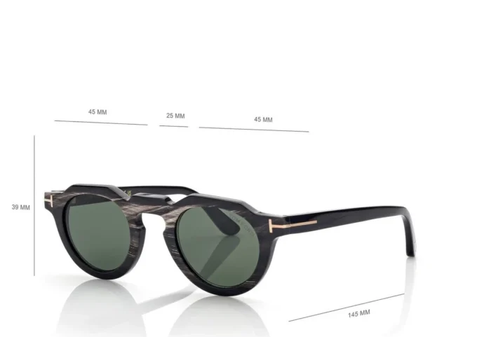 Runde Horn-Sonnenbrille