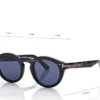 Runde Horn-Sonnenbrille