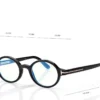 Runde Hornbrille mit Blaulichtfilter