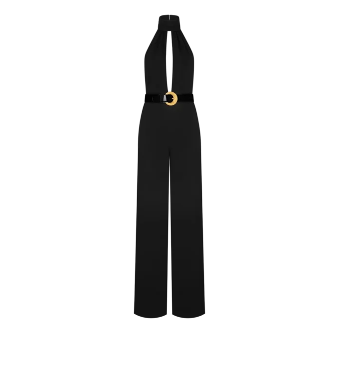 Sable‘ Neckholder-Jumpsuit mit Gürtel