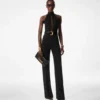 Sable‘ Neckholder-Jumpsuit mit Gürtel