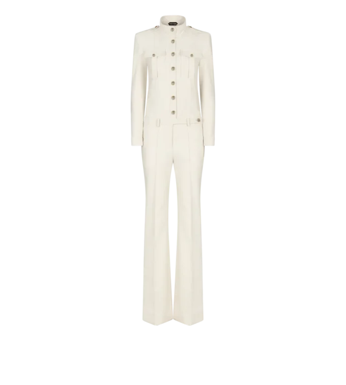 Safari-Jumpsuit mit Stehkragen