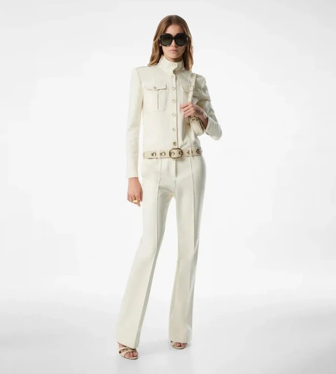 Safari-Jumpsuit mit Stehkragen