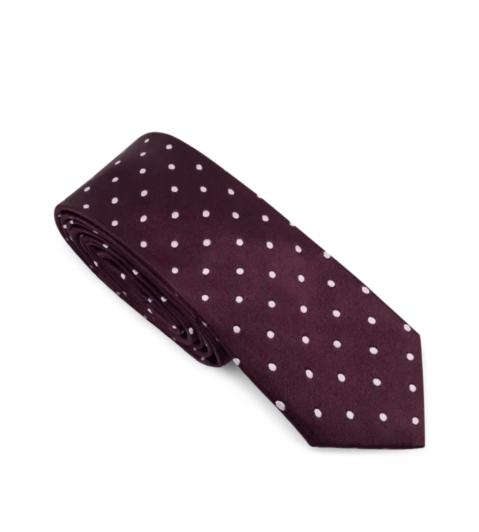 Satin-Krawatte mit Polka-Dots