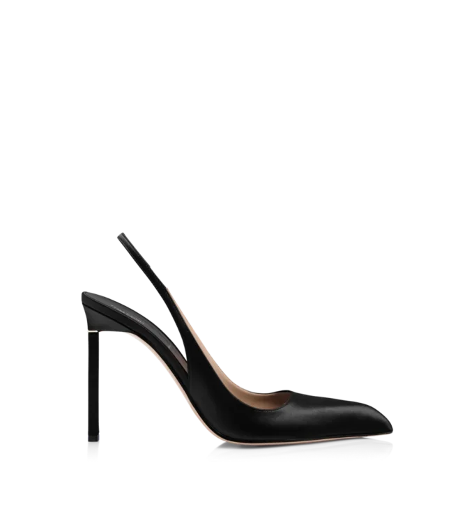 Satin T Slingback