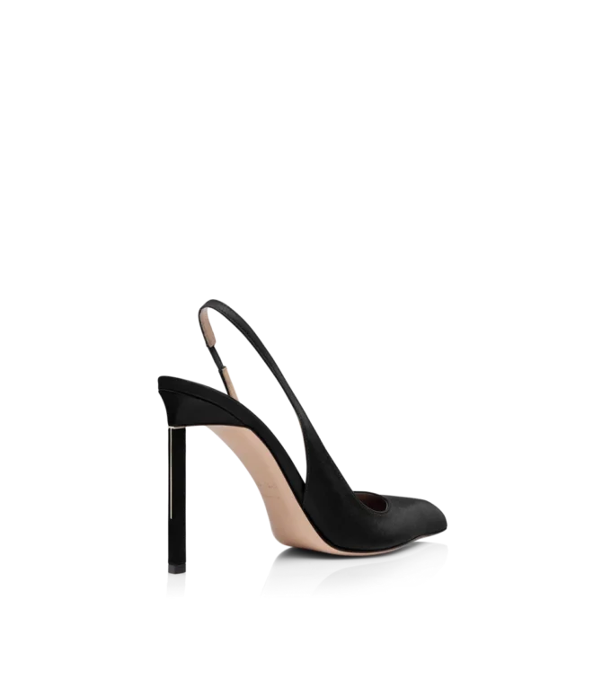 Satin T Slingback