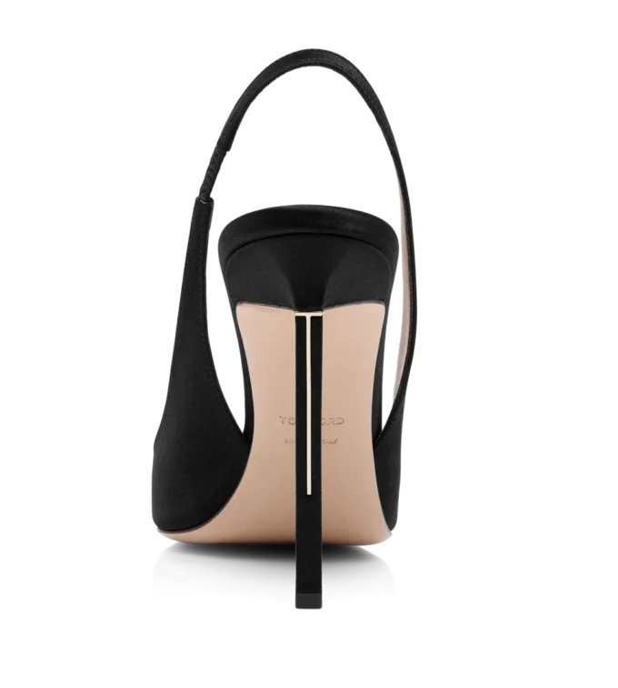 Satin T Slingback