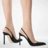 Satin T Slingback