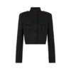 Schicke Offiziersjacke aus Wollgabardine mit Paspelierung