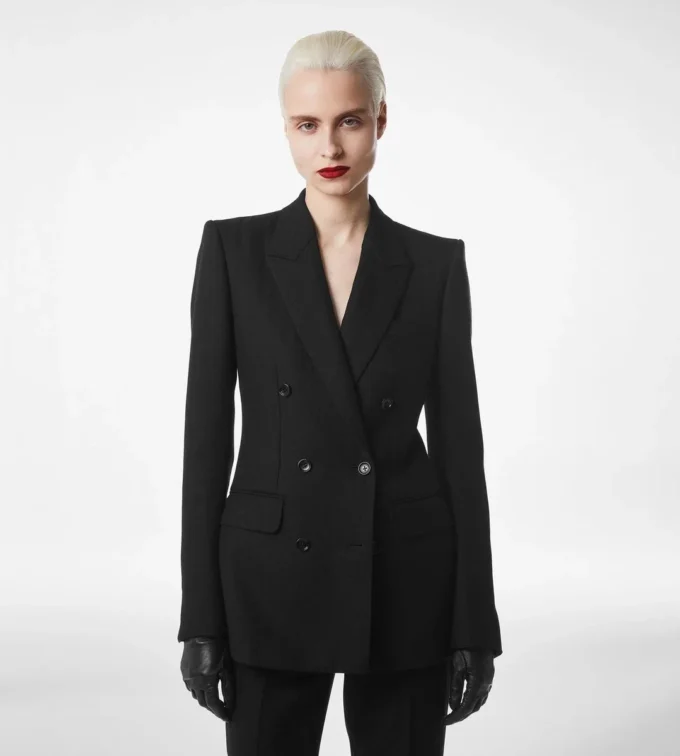 Schicke Zweireiherjacke mit Fischgrätenmuster