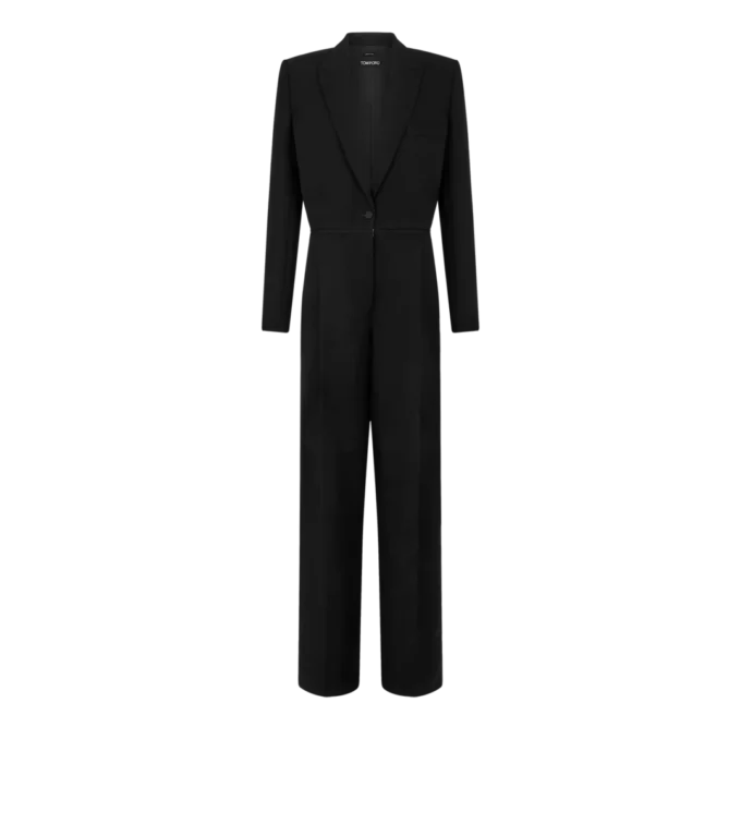Schicker Woll-Smoking-Jumpsuit