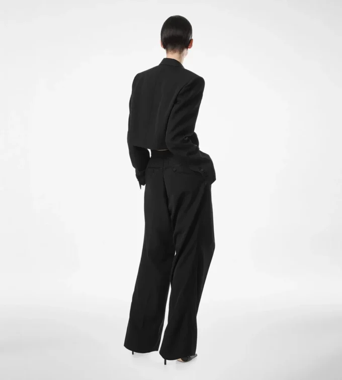 Schicker Woll-Smoking-Jumpsuit