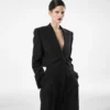 Schicker Woll-Smoking-Jumpsuit