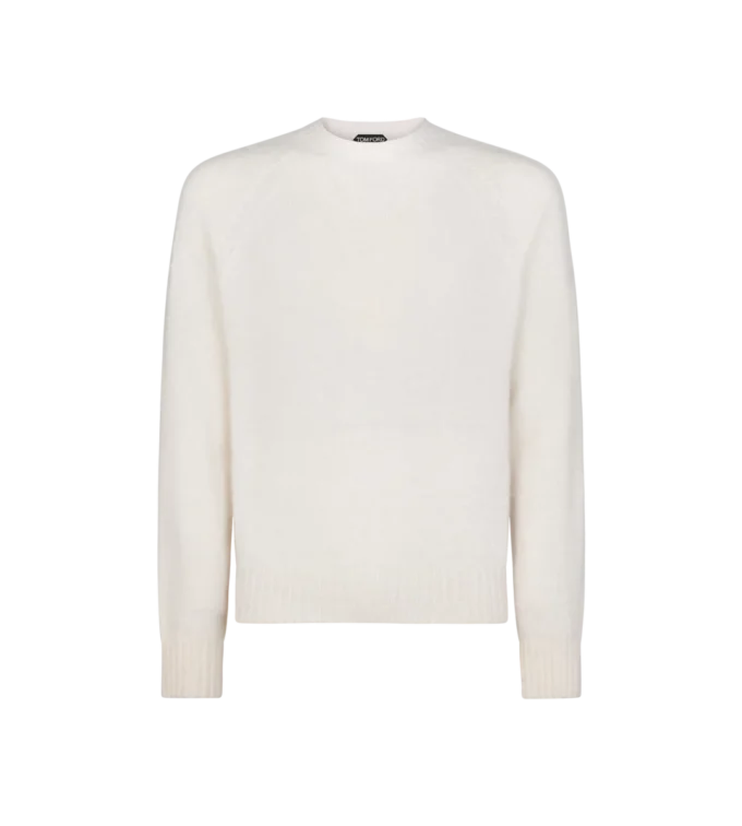 Scottish Teasel Kaschmir-Pullover mit Rundhalsausschnitt