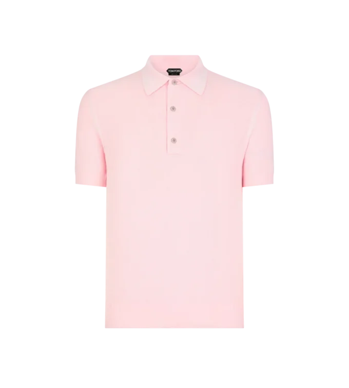 Seiden-Baumwoll-Piqué-Polo
