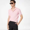 Seiden-Baumwoll-Piqué-Polo