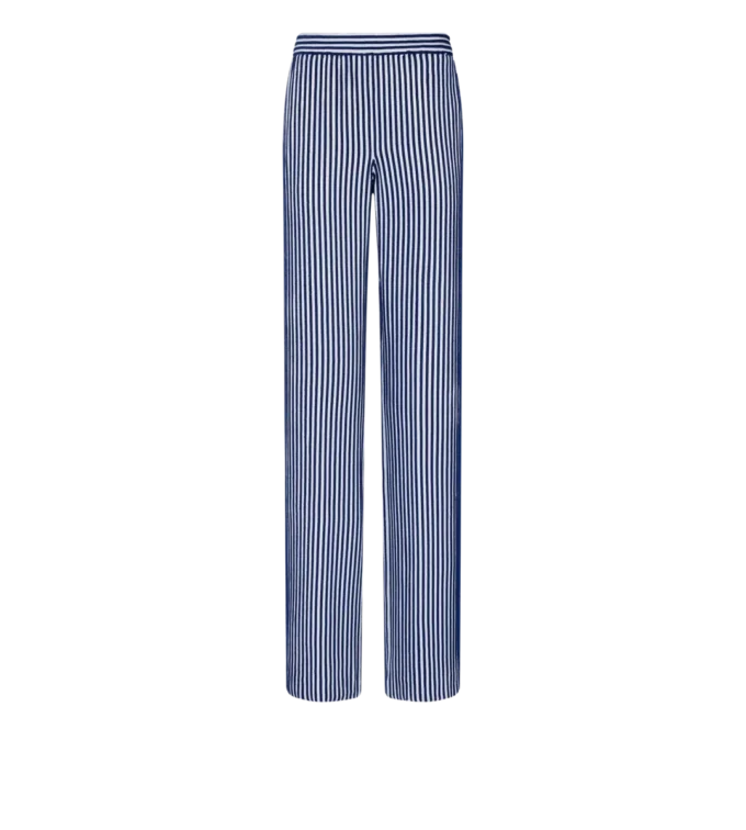 Seiden-Georgette-Hose mit Paillettenstickerei