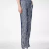 Seiden-Georgette-Hose mit Paillettenstickerei