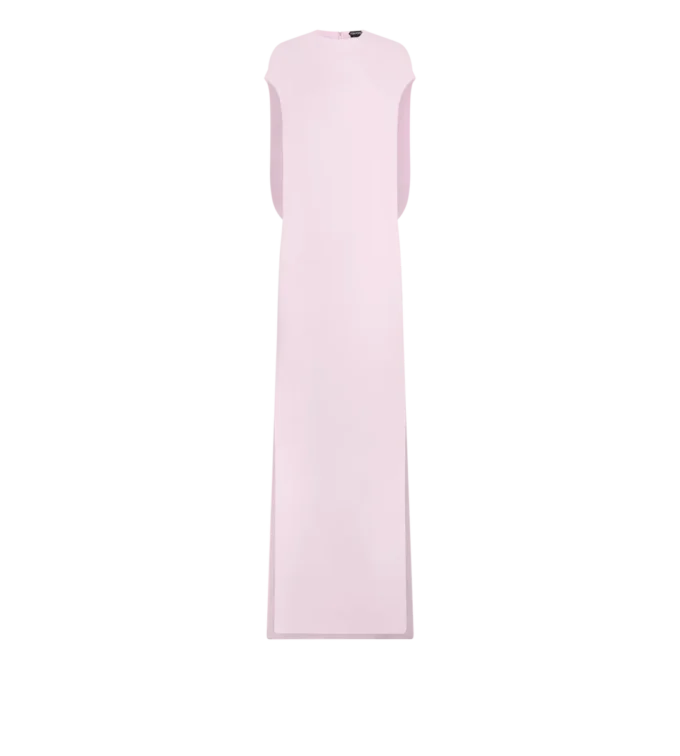 Seiden-Stretch-Abendkleid aus doppeltem Georgette