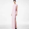 Seiden-Stretch-Abendkleid aus doppeltem Georgette