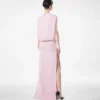 Seiden-Stretch-Abendkleid aus doppeltem Georgette