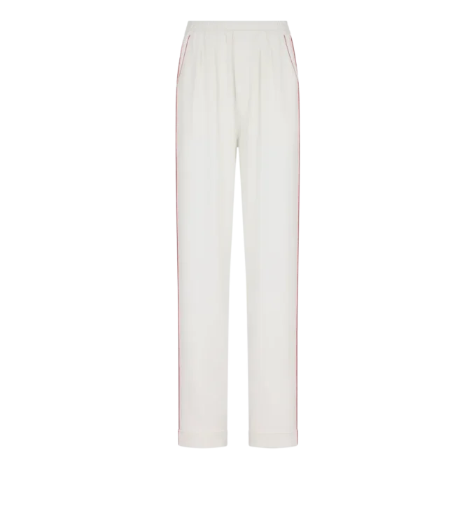 Seiden-Twill-Pyjama-Hose mit Paspelierung
