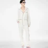 Seiden-Twill-Pyjamahemd mit Paspelierung und tonalem TF-Sticklogo