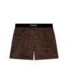 Seidenboxershorts mit Leopardenmuster