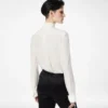 Seidenkrepp-Shirt mit Plissee-Details