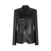 Seidige Guanteria-Lederjacke mit Einreiher
