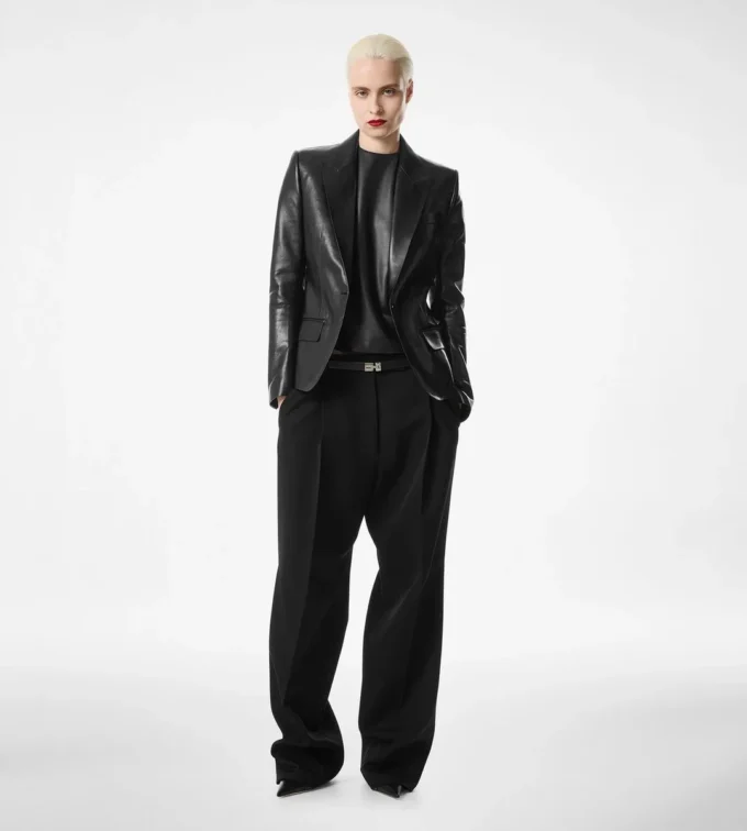 Supple Grain Leather T Latch Slingback