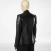 Seidige Guanteria-Lederjacke mit Einreiher