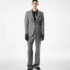 Sharkskin-Hose mit Fischgrätenmuster und doppelter Teilbarkeit