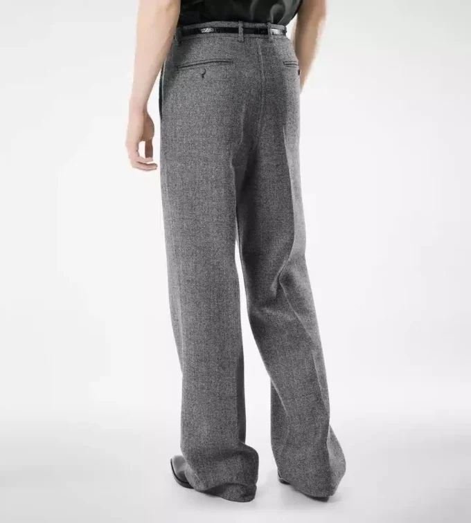 Sharkskin-Hose mit Fischgrätenmuster und doppelter Teilbarkeit
