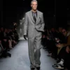 Sharkskin-Hose mit Fischgrätenmuster und doppelter Teilbarkeit