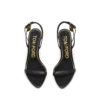 Shiny Leather Padlock Pointy Naked Sandal 85 mm