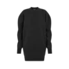 Skulpturales Sweatshirt-Minikleid aus Wolle und Kaschmir