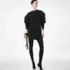 Skulpturales Sweatshirt-Minikleid aus Wolle und Kaschmir