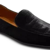 Slipper aus geprägtem Krokodilleder-Samt