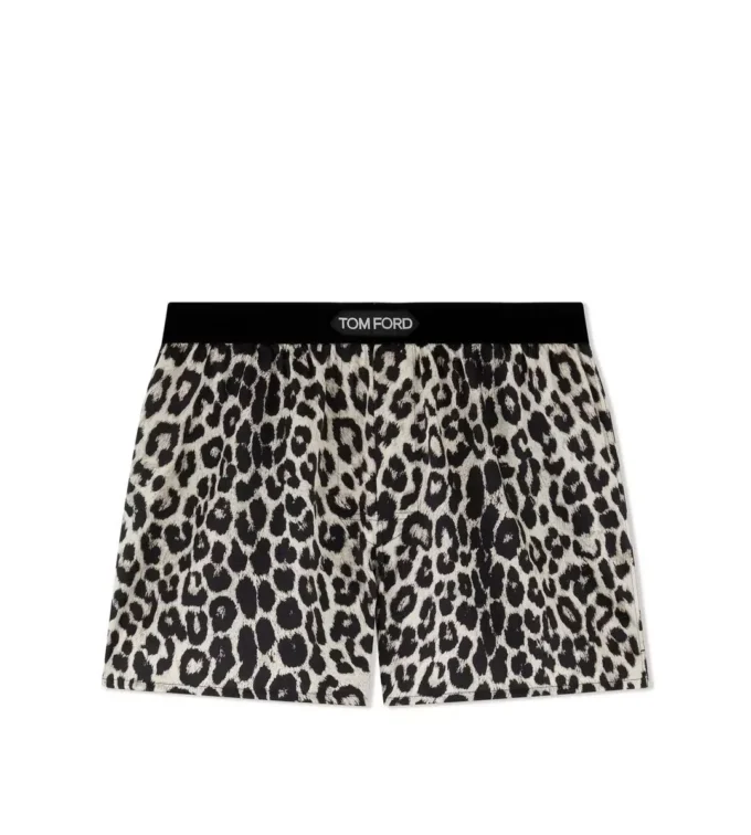 Snow Leopard Seidenboxershorts