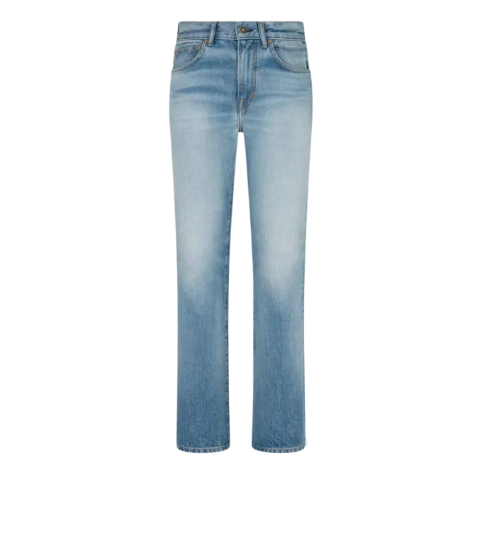 Stonewashed-Jeanshose mit geradem Schnitt