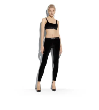 Stretch-Samt-Leggings