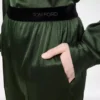 Stretch-Seidensatin-Pyjama-Hose