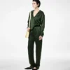 Stretch-Seidensatin-Pyjama-Hose