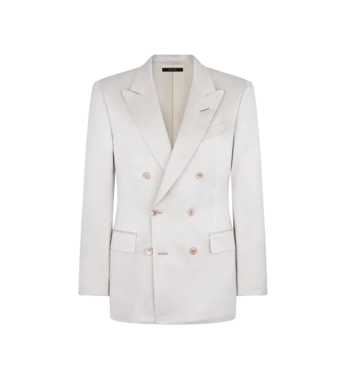 Strukturierte Jacke aus peachiertem Satin