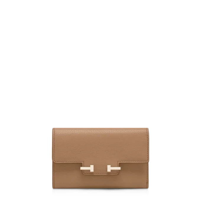 Supple Grain Leather Aube Compact Wallet