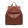 T-Line-Rucksack mit Klappe aus genarbtem Leder