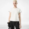 T-Shirt aus Nappa Lux und gewaschenem Duchesse