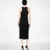 Tank-Top-Kleid mit Lederdetails